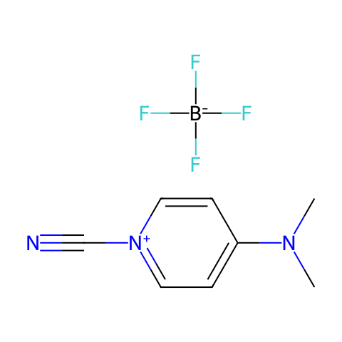 1-氰基-4-(二甲氨基)吡啶四氟硼酸盐结构图