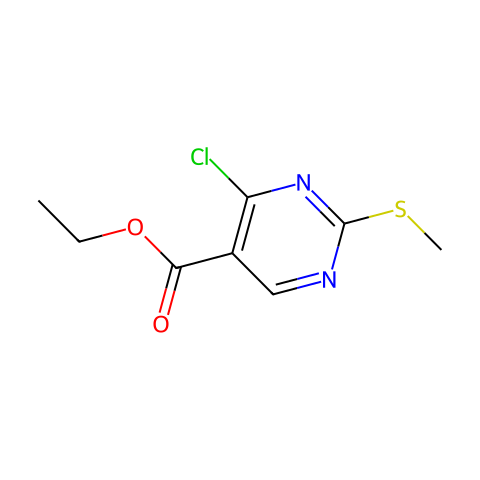4-氯-2-(甲硫基)嘧啶-5-甲酸乙酯结构图