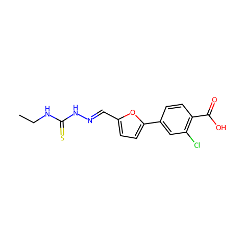 PKUMDL WQ 2201,3-磷酸甘油酸脱氢酶(PHGDH)的负变构调节剂结构图
