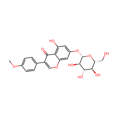 鸡豆黄素配糖物结构图