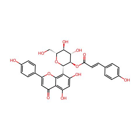 2''-O-p-香豆酰基牡荆素结构图