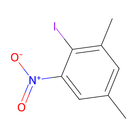 1-碘-2,4-二甲基-6-硝基苯结构图