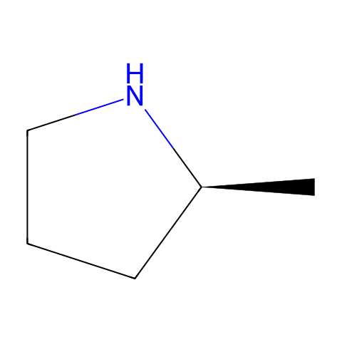 (S)-2-甲基吡咯烷结构图