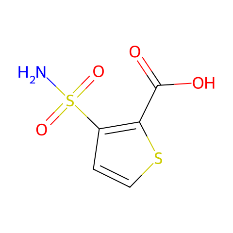 3-(氨基磺酰基)噻吩-2-羧酸结构图