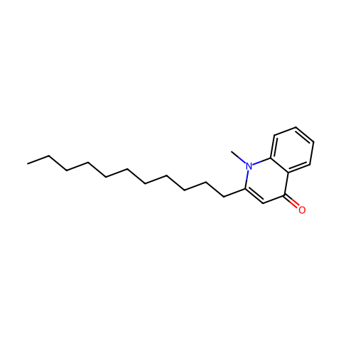 1-Methyl-2-undecylquinolin-4(1H)-one结构图