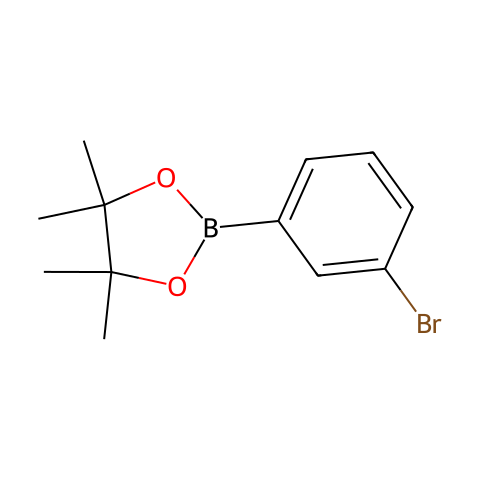 2-(3-Bromophenyl)-4,4,5,5-tetramethyl-1,3,2-dioxaborolane结构图