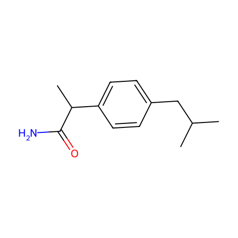 rac-布洛芬酰胺 布洛芬杂质C结构图