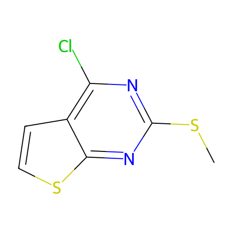 4-Chloro-2-(methylsulfanyl)thieno[2,3-d]pyrimidine结构图