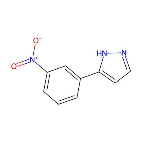 3-(3-硝基苯基)-1H-吡唑结构图
