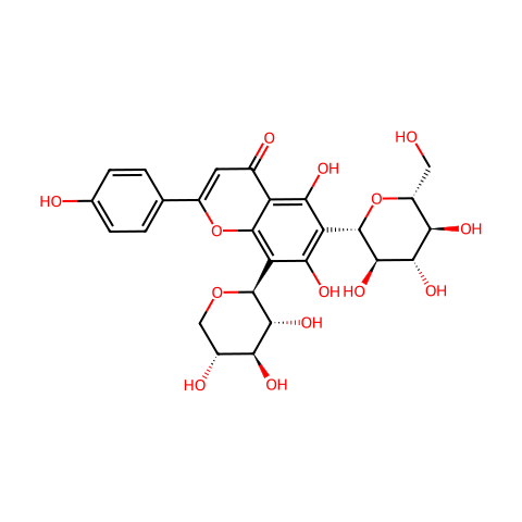 芹菜素-6-C-葡萄糖-8-C-木糖苷结构图