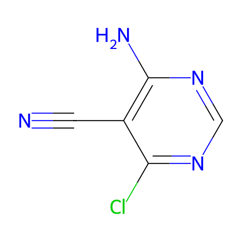 4-氨基-6-氯嘧啶-5-甲腈结构图