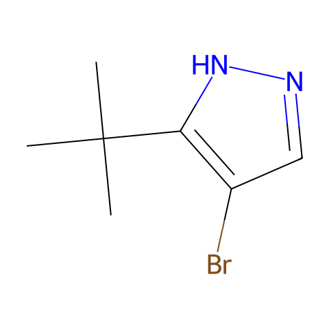 4-溴-3-叔丁基-1H-吡唑结构图