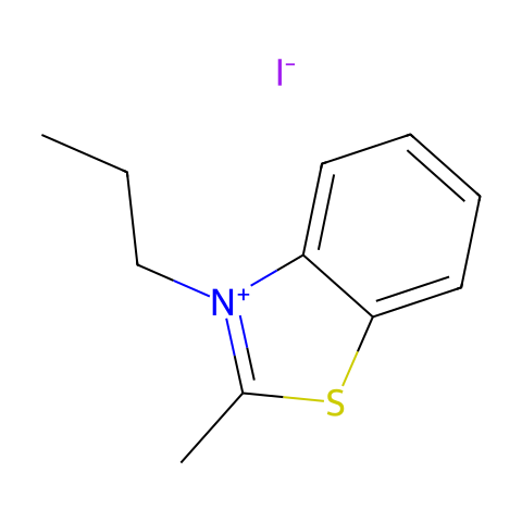2-甲基-3-丙基苯并噻唑碘化物结构图