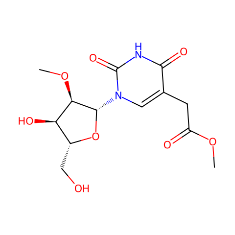 5-(Methoxycarbonyl)Methyl-2'-O-Methyl uridine结构图