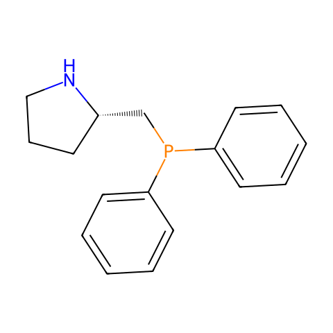 (S)-2-((Diphenylphosphino)methyl)pyrrolidine结构图