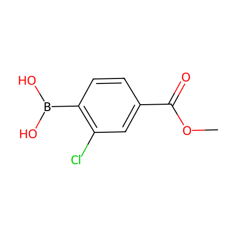 2-氯-4-(甲氧羰基)苯硼酸结构图