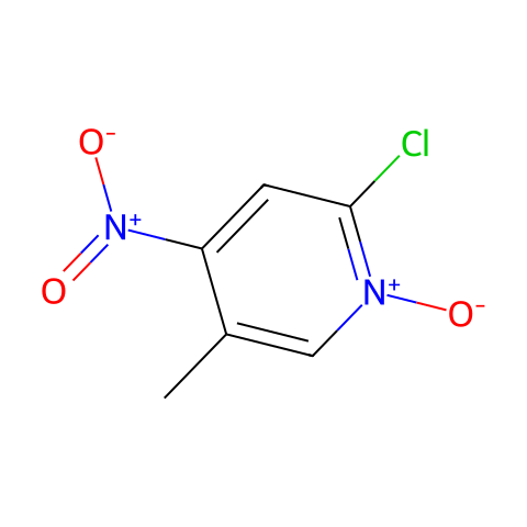 2-氯-5-甲基-4-硝基-吡啶 1-氧化物结构图