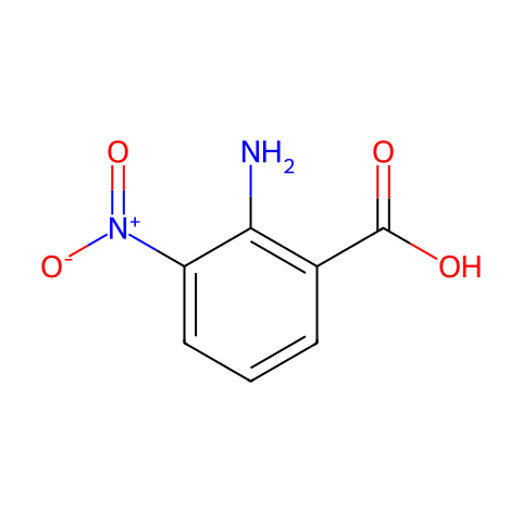 2-氨基-3-硝基苯甲酸结构图