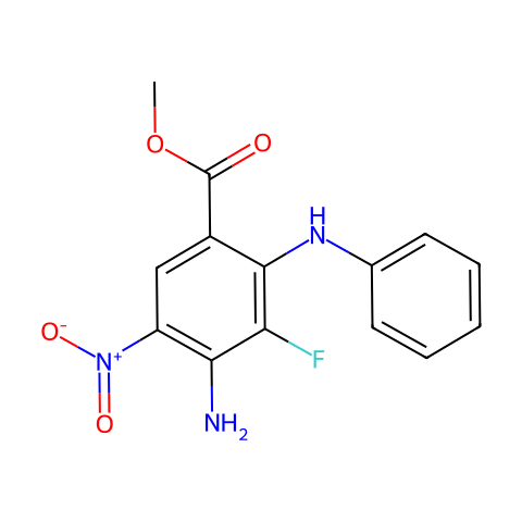 Methyl 4-Amino-3-Fluoro-5-Nitro-2-(Phenylamino)Benzoate结构图