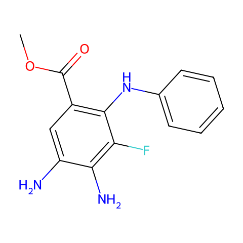 Methyl 4,5-diaMino-3-fluoro-2-(phenylaMino)benzoate结构图