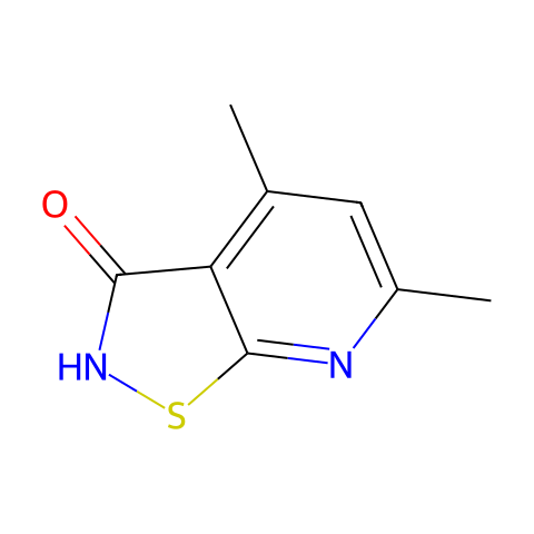 4，6-二甲基-2h，3h-[1，2]噻唑并[5，4-b]吡啶-3-酮结构图