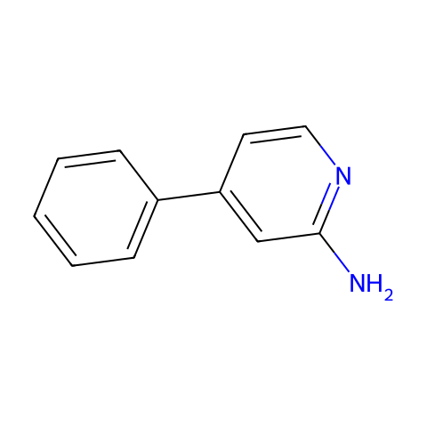 2-氨基-4-苯基吡啶结构图