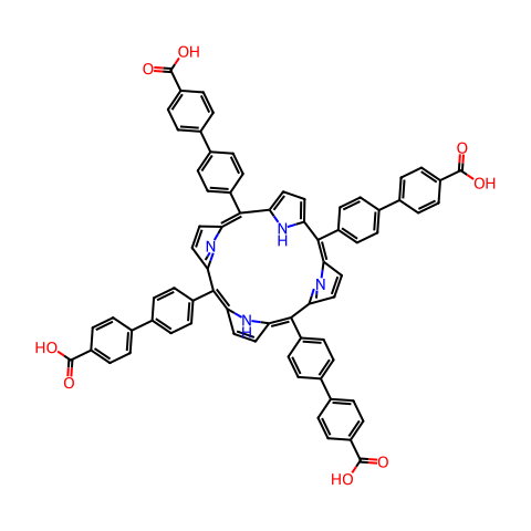 4'，4'''4'''''，4'''''''-(卟啉-5,10,15,20-四基)四(([1,1'-联苯]-4--羧酸))结构图