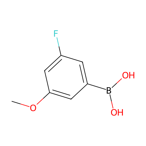 3-氟-5-甲氧基苯硼酸 (含有数量不等的酸酐)结构图