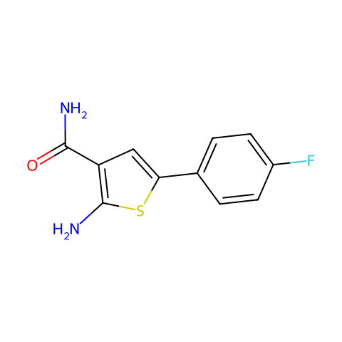 3-ThiophenecarboxaMide, 2-aMino-5-(4-fluorophenyl)-结构图