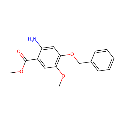 Methyl 2-amino-4-benzyloxy-5-methoxybenzoate结构图