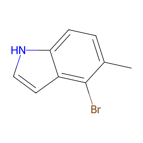 4-溴-5-甲基-吲哚结构图