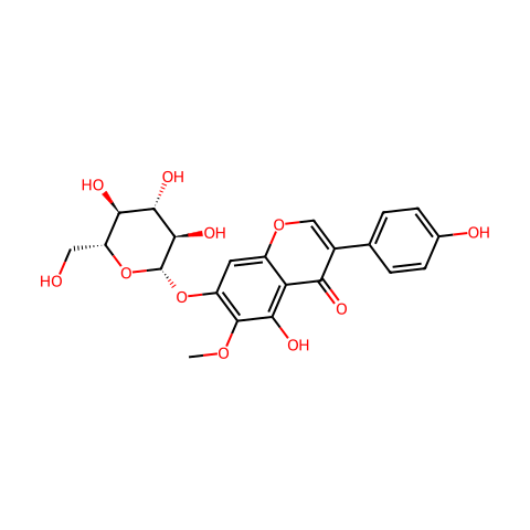 鸢尾苷 分子结构图