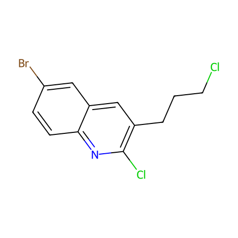 6-溴-2-氯-3-(3-氯丙基)喹啉结构图