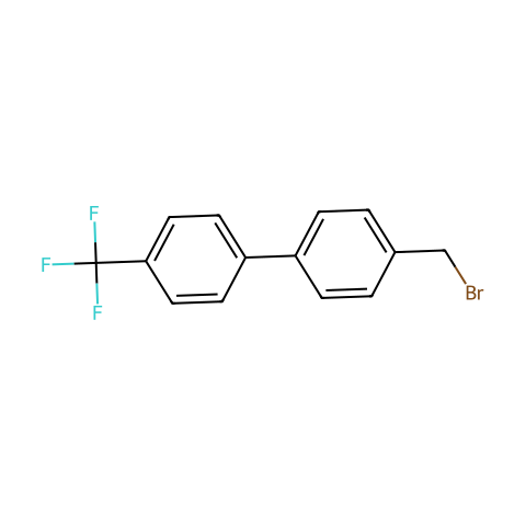4-(bromomethyl)-4'-(trifluoromethyl)-1,1'-biphenyl 分子结构图
