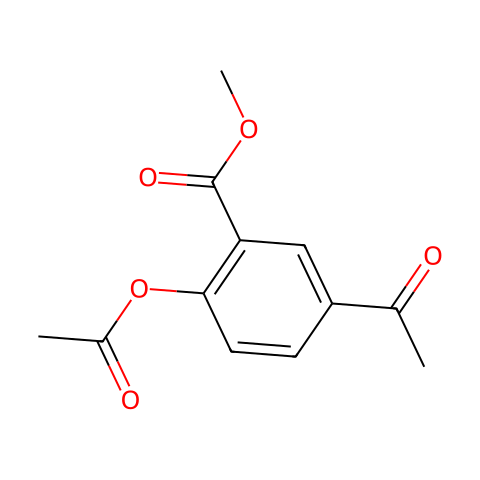 Methyl 2-acetoxy-5-acetylbenzoate结构图