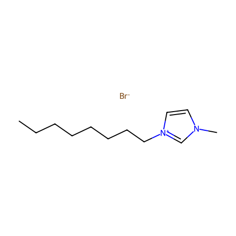 溴化1-辛基-3-甲基咪唑结构图