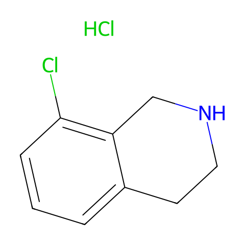 8-氯-1,2,3,4-四氢异喹啉盐酸盐结构图