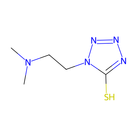 1-(2-二甲基氨基乙基)-1H-5-巯基-四氮唑结构图
