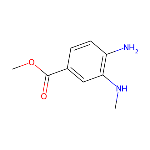 4-氨基-3-甲氨基苯甲酸甲酯结构图