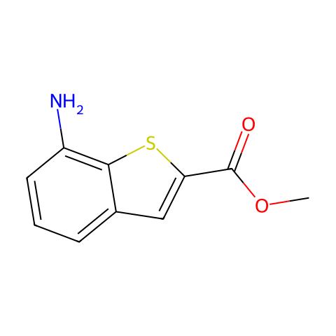 7-氨基苯并[B]噻吩-2-甲酸甲酯结构图