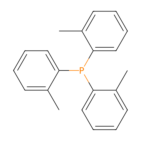 三(2-甲基苯基)膦结构图