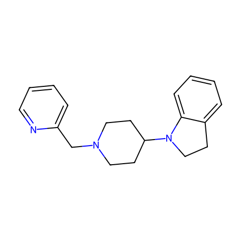1-(1-(Pyridin-2-ylmethyl)piperidin-4-yl)indoline结构图