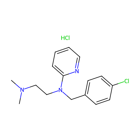 Chloropyramine hydrochloride结构图