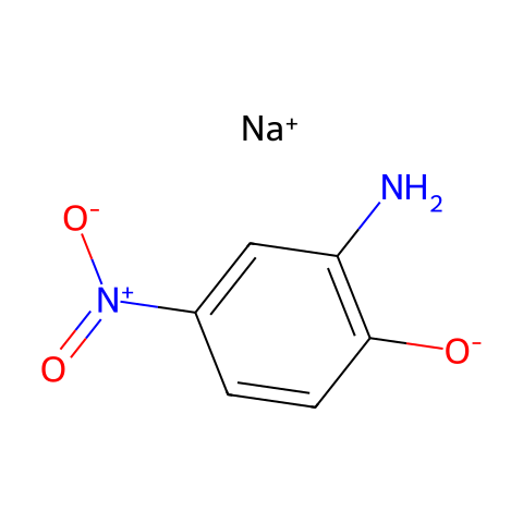 2-氨基-4-硝基苯酚钠盐结构图