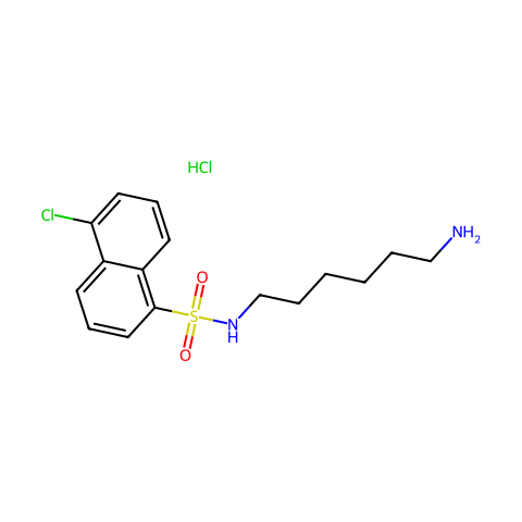 N-(6-氨基己基)-5-氯-1-萘磺胺盐酸盐结构图