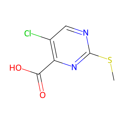 2-甲硫基-5-氯嘧啶-4-甲酸结构图