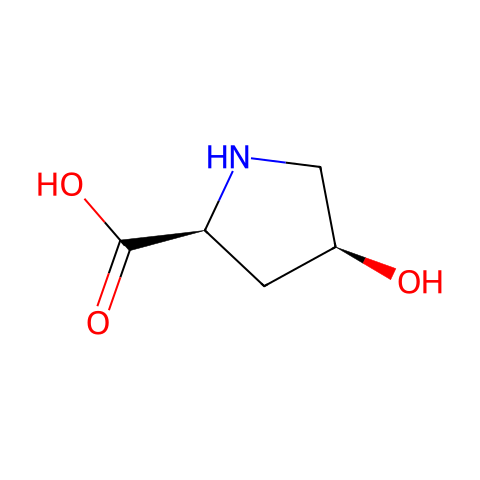 顺式-4-羟基-L-脯氨酸结构图