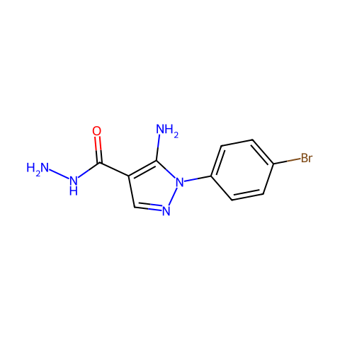 5-氨基-1-(4-溴苯基)-1H-吡唑-4-腈结构图