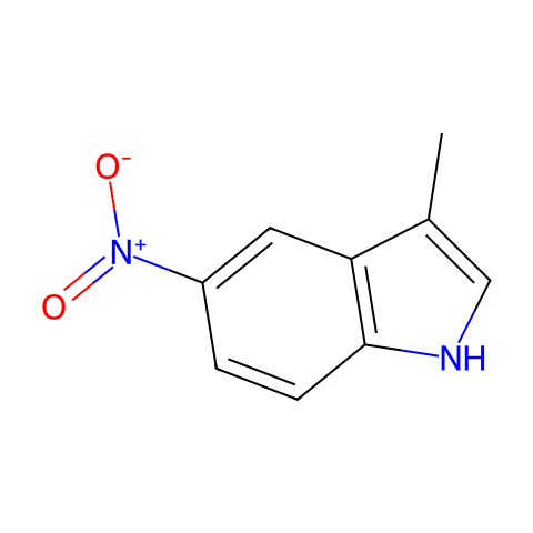 3-甲基-5-硝基吲哚结构图
