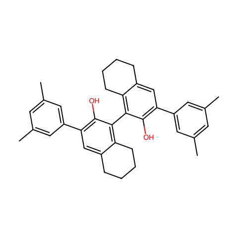 R-3,3'-bis(3,5-diMethylphenyl)-5,5',6,6',7,7',8,8'-octahydro-1,1'-bi-2,2'-naphthol结构图